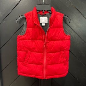 Boys old navy red puffer vest